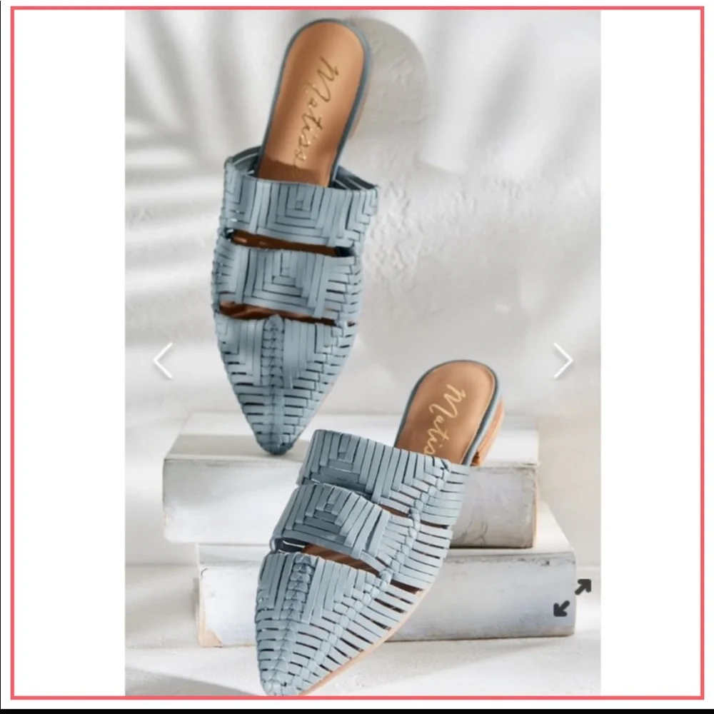 NWT Anthropologie Matisse East End Woven Slides - Picture 2 of 9